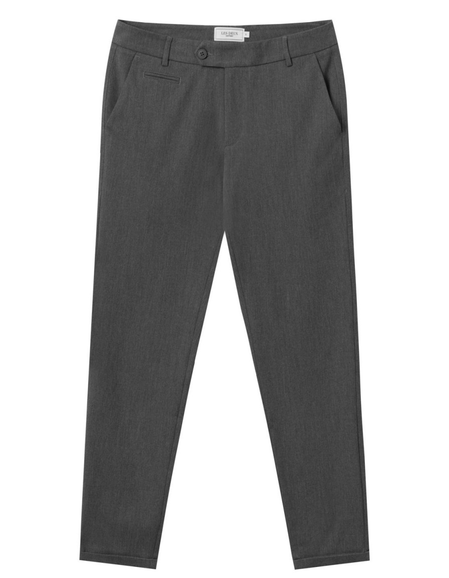 Miehet Les Deux Housut | Como Suit Pants -Housut Harmaa