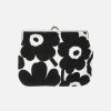 Laukut Marimekko Naisten Lompakot | Puolikas Kukkaro Mini Unikko Black&White