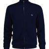 Miehet Gant Neuletakit Ja &Liivit | Cotton Zip -Neuletakki