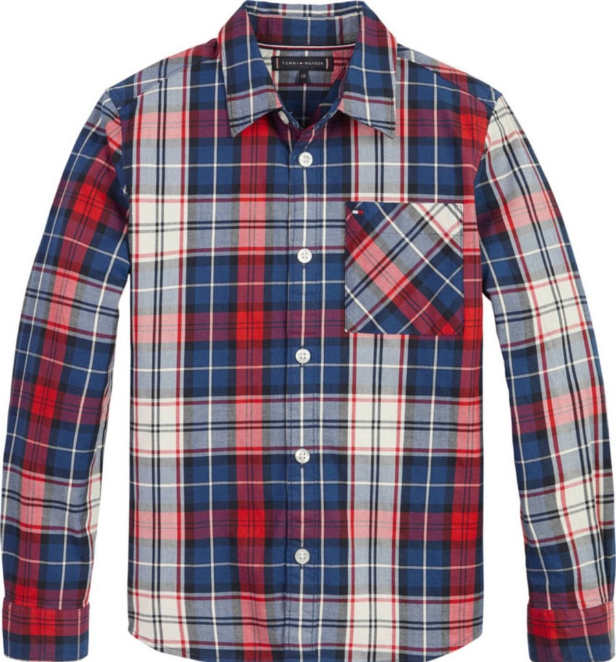 Lapset Tommy Hilfiger Kauluspaidat | Tartan Check -Kauluspaita Multicolor