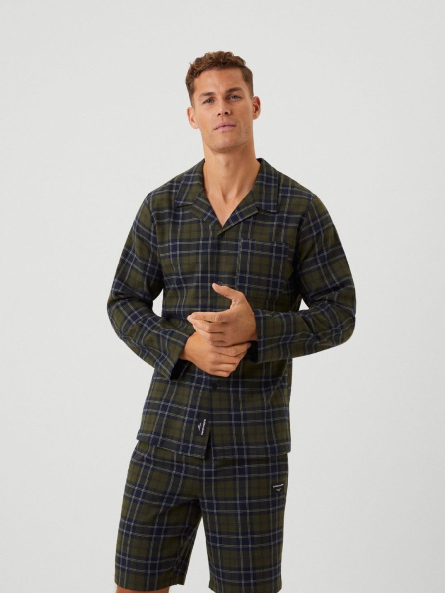 Miehet Björn Borg Yoasut | Core Pyjama -Pyjamapusero Tummanvihrea