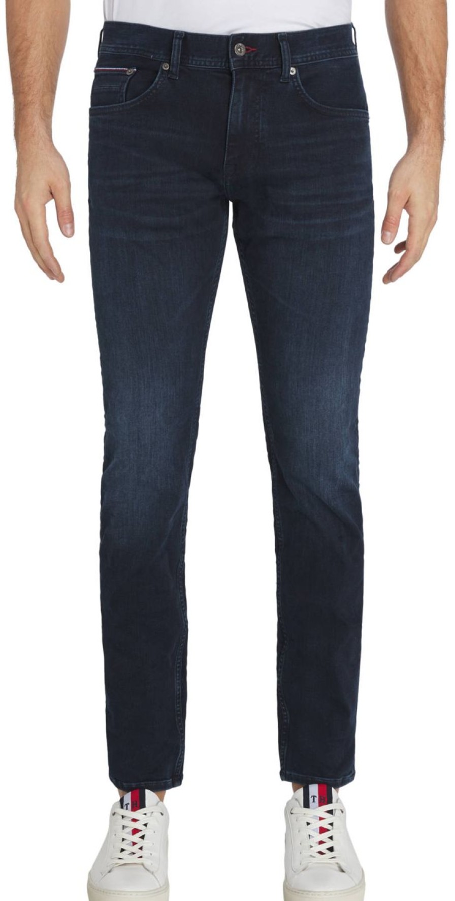 Miehet Tommy Hilfiger Farkut | Bleecker Slim Faded Jeans Tummansininen