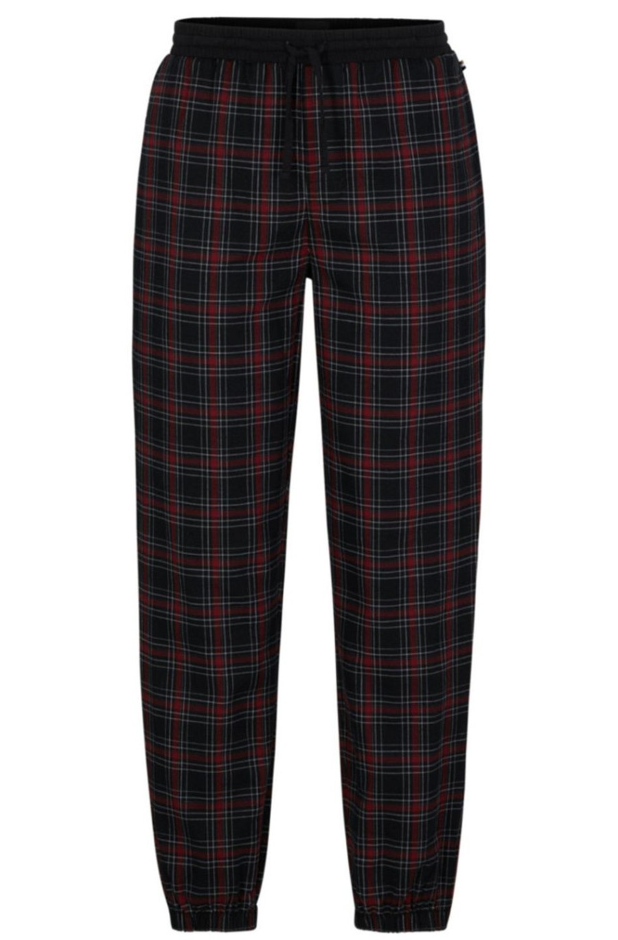 Miehet Boss Yoasut | Cosy Pants Cuff 10253460 -Pyjamahousut Tummanpunainen