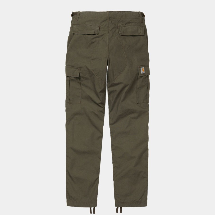 Miehet Carhartt WIP Housut | Aviation Pant -Reisitaskuhousut Tummanvihrea