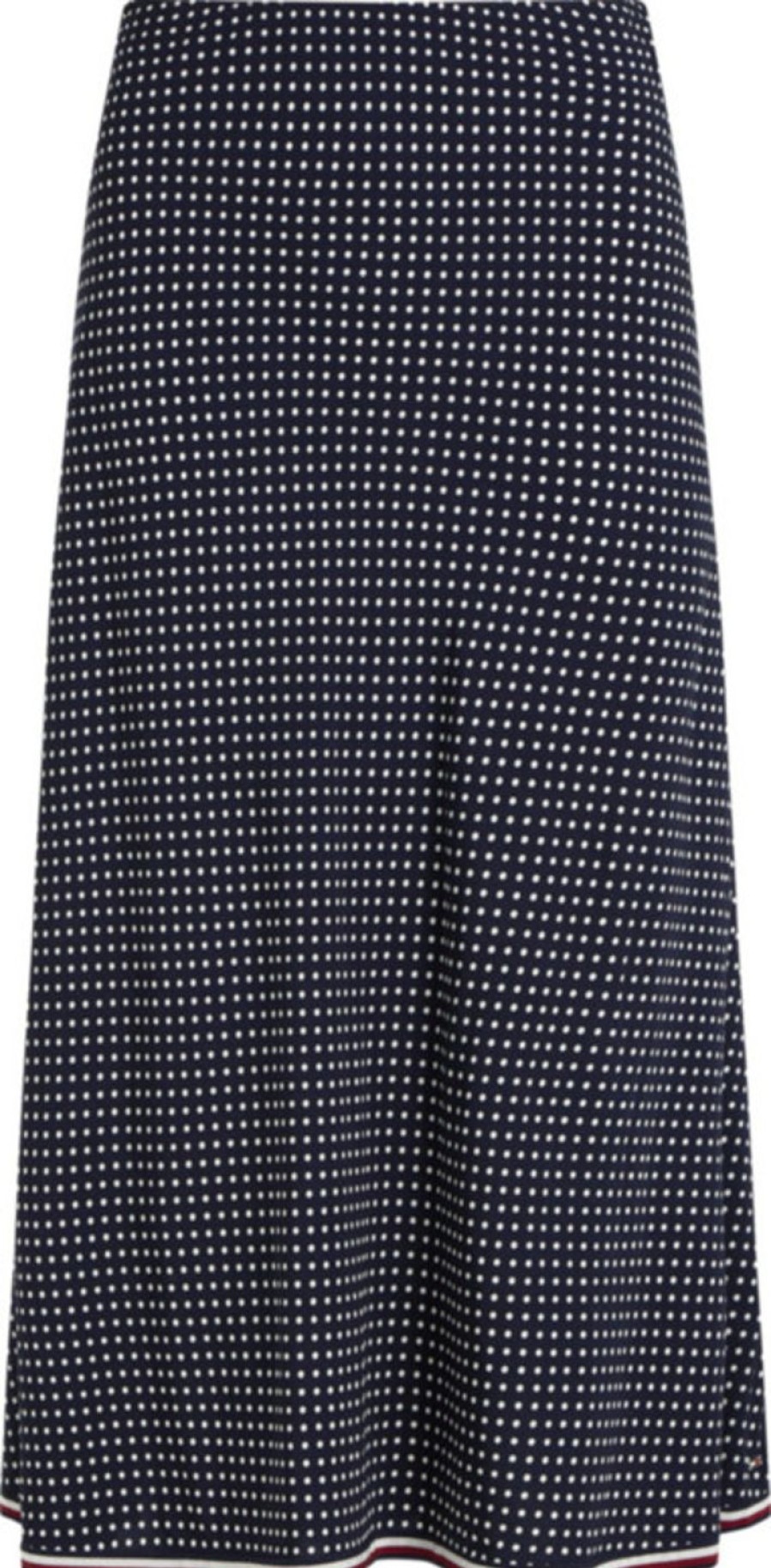 Naiset Tommy Hilfiger | Polkadot Long -Hame Tummasininen