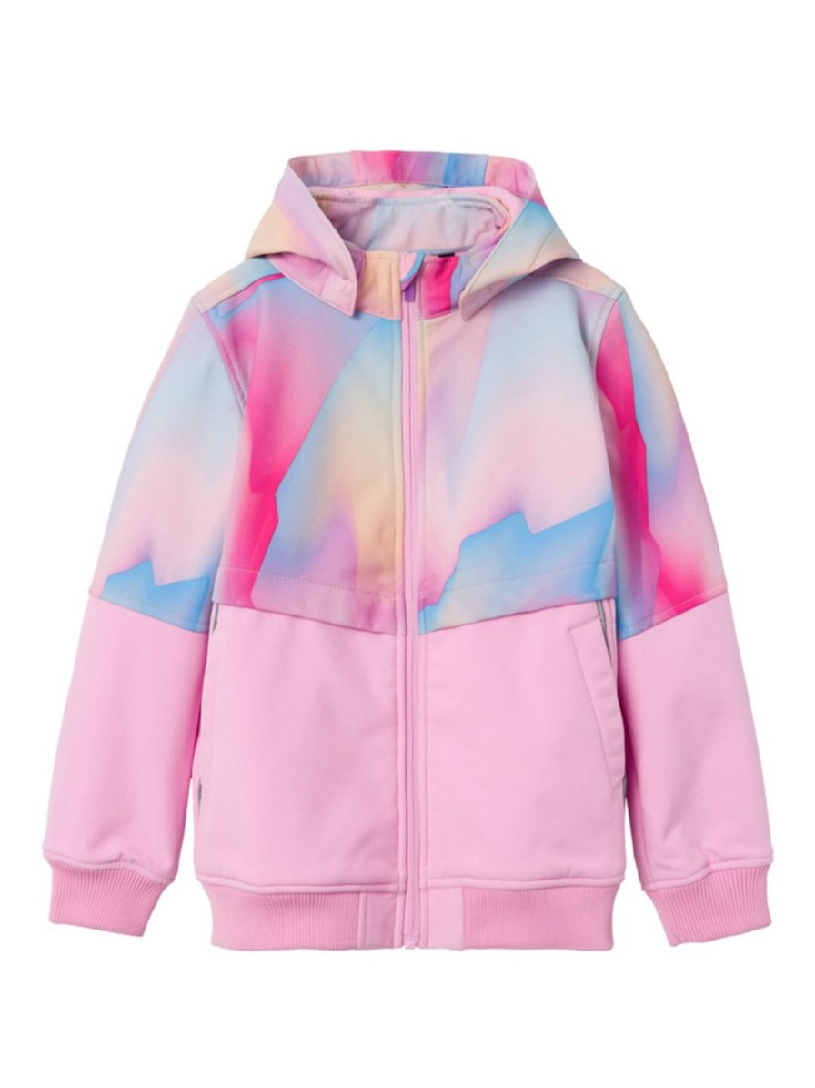 Lapset Name It Takit | Nkfalfa Pastel Mix -Softshell-Takki Vaaleanpunainen