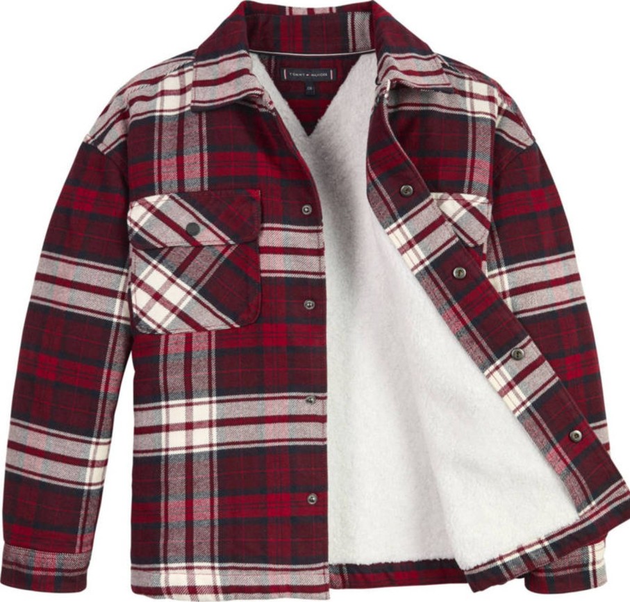 Lapset Tommy Hilfiger | Shearling Lined Tartan -Paitatakki Multicolor