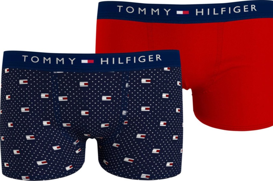 Lapset Tommy Hilfiger Alusasut | 2P Trunk Print -Bokserisetti Multicolor