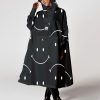 Naiset Rainkiss Kevyet Takit | Classic Smiley -Sadeponcho Musta