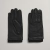 Miehet Gant Kasineet | Leather Gloves -Nahkakasineet Musta