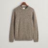 Miehet Gant Neulepuserot | Wool Neps C-Neck -Neulepusero Harmaa