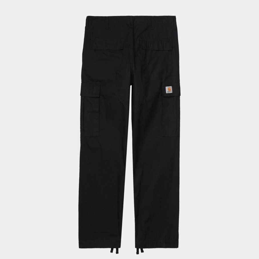 Miehet Carhartt WIP Housut | Regular Cargo-Housut Musta