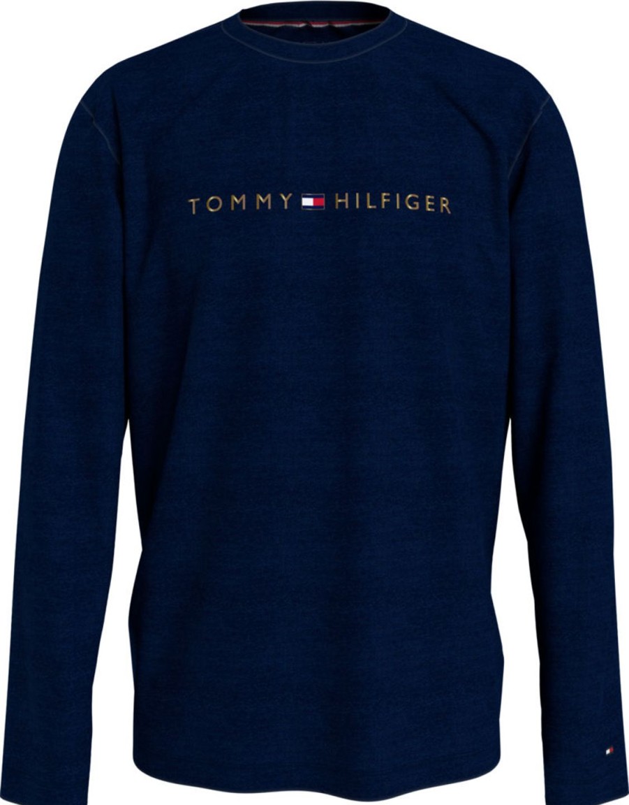 Miehet Tommy Hilfiger Yoasut | Tee Logo Gold - Pitkahihainen Paita