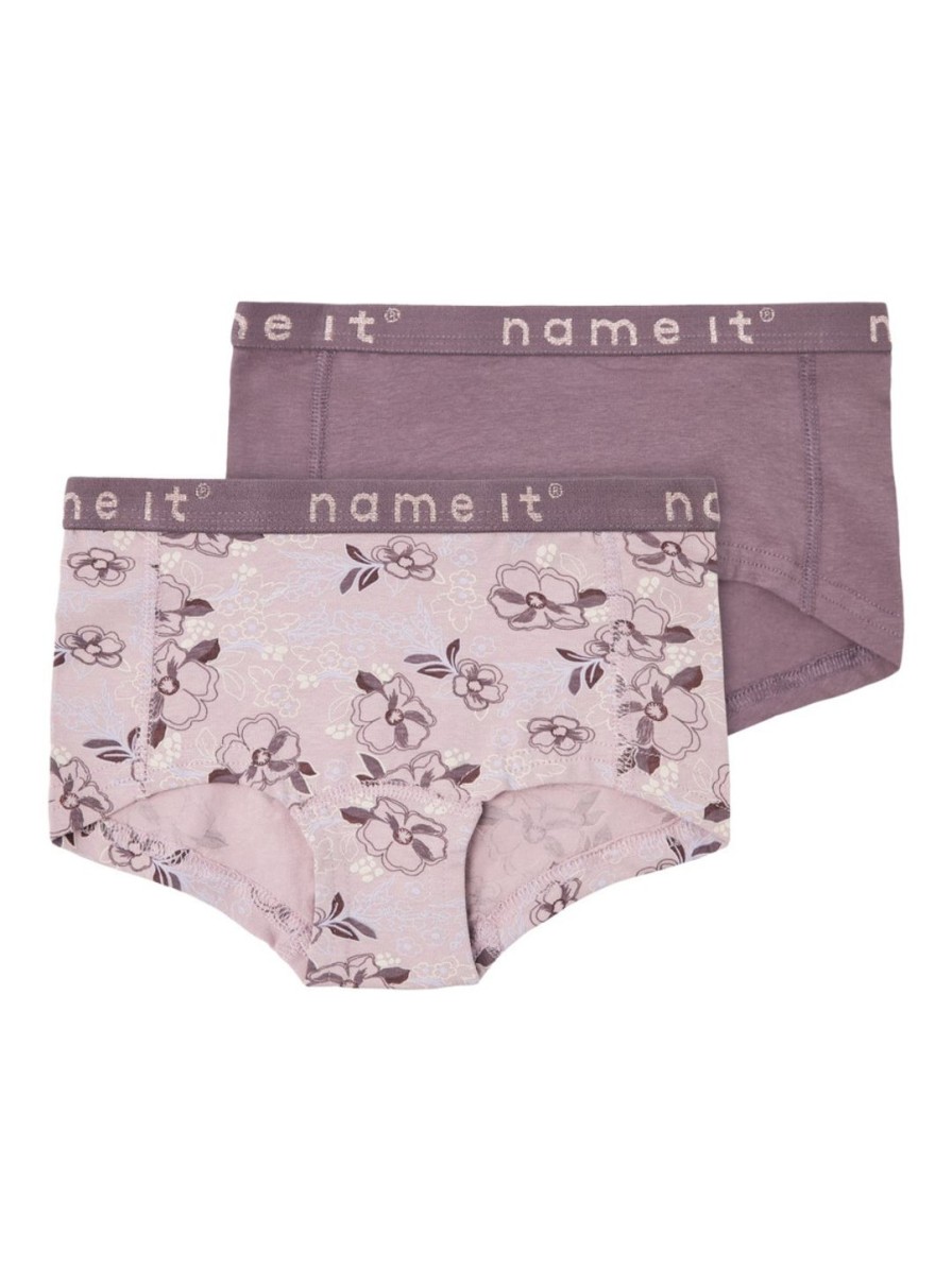 Lapset Name It Alusasut | Nkfhipster Arctic Flowers -Pikkuhousut 2Kpl Vaaleanvioletti