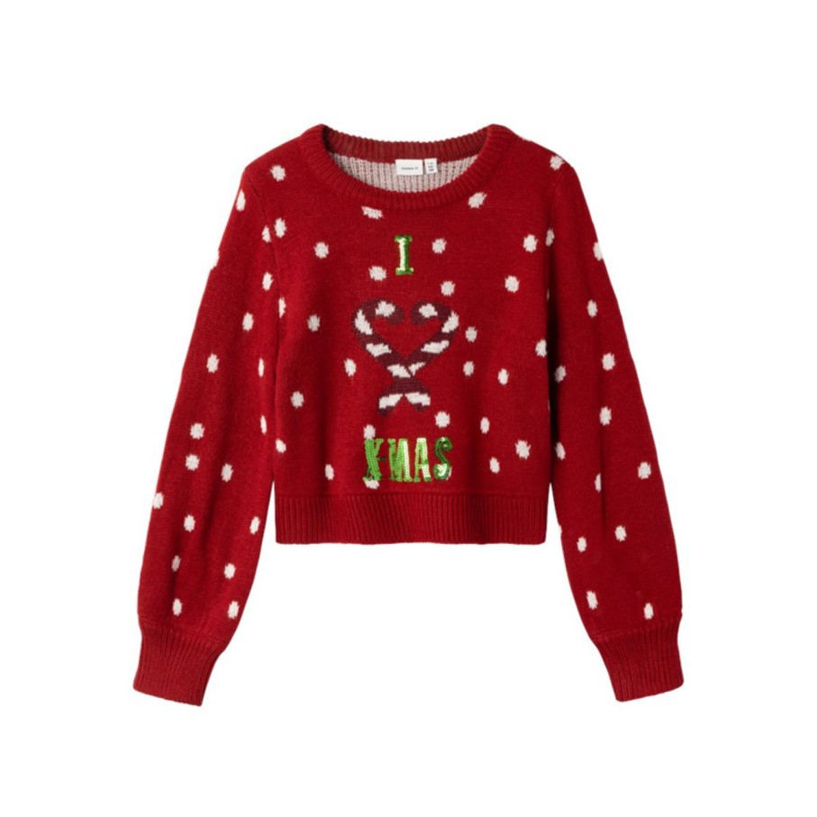 Lapset Name It | Nkfrimerry Short -Neule Punainen