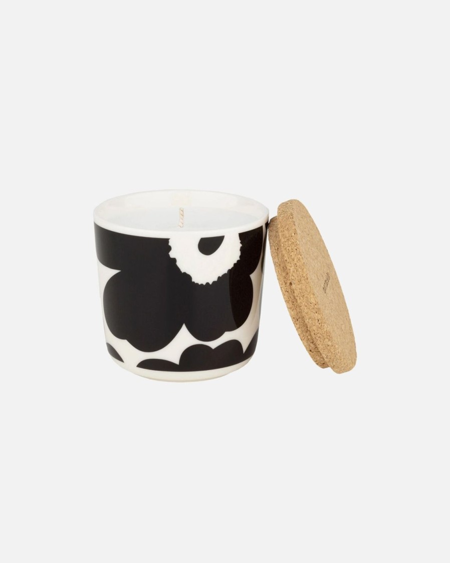 Koti Marimekko | Oiva/Unikko -Tuoksukynttila Black&White