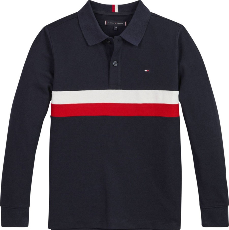 Lapset Tommy Hilfiger Pikeepaidat | Corporate Colorblock Polo -Pikeepaita Tummansininen