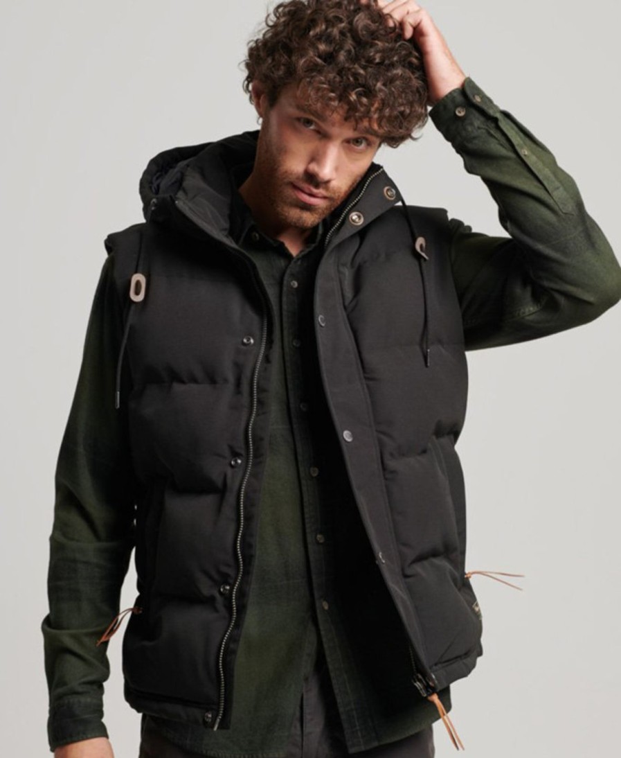 Miehet Superdry Toppa& Ja Untuvatakit | Everest Hooded Puffer - Toppaliivi