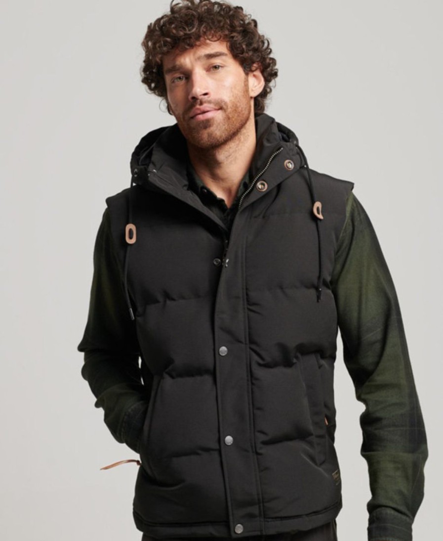 Miehet Superdry Toppa& Ja Untuvatakit | Everest Hooded Puffer - Toppaliivi