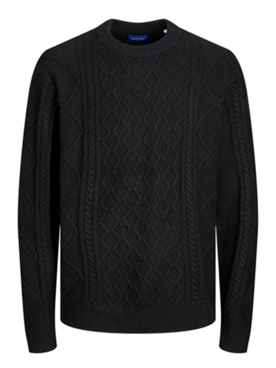 Miehet Jack & Jones Neulepuserot | Villeray Cable Knit Crew -Neulepusero