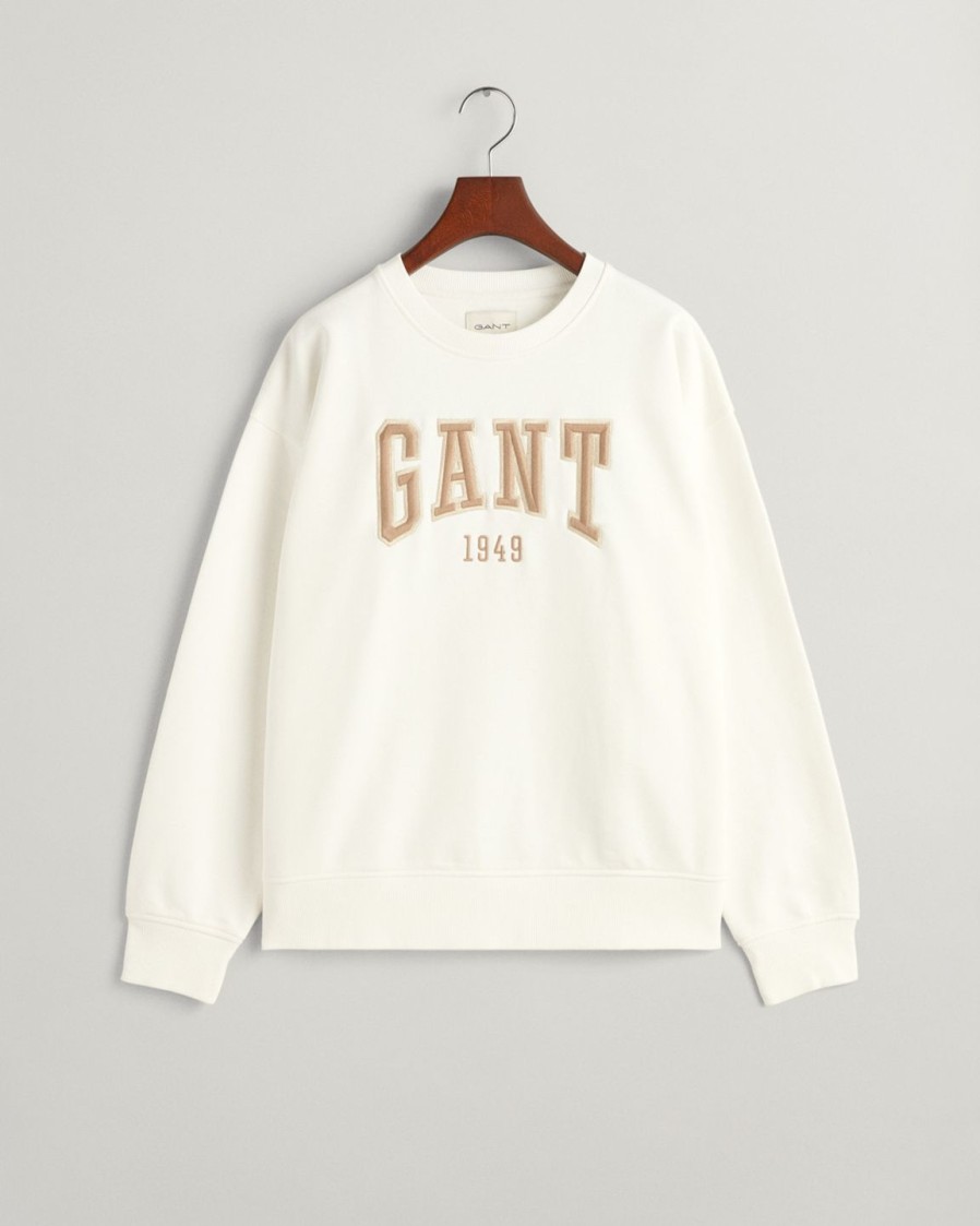 Naiset Gant Collegepaidat Ja Hupparit | Logo C-Neck -Collegepusero