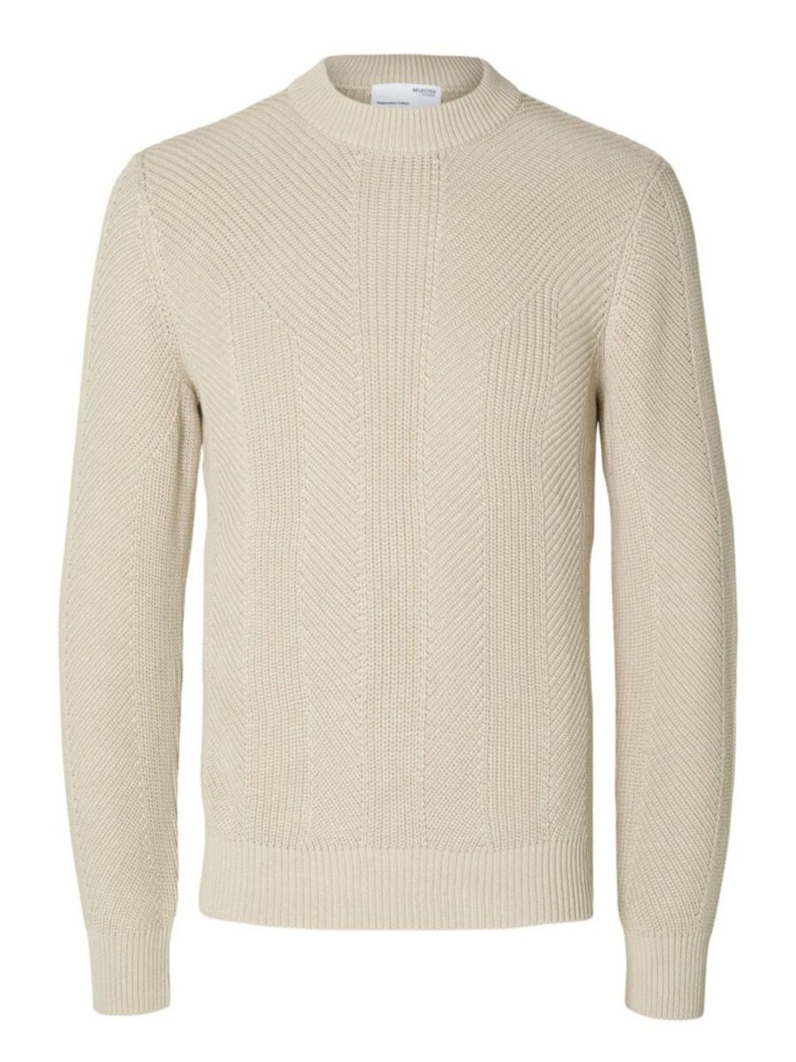 Miehet Selected Homme Neulepuserot | Carl Ls Knit Stu Crew Neck -Neulepusero