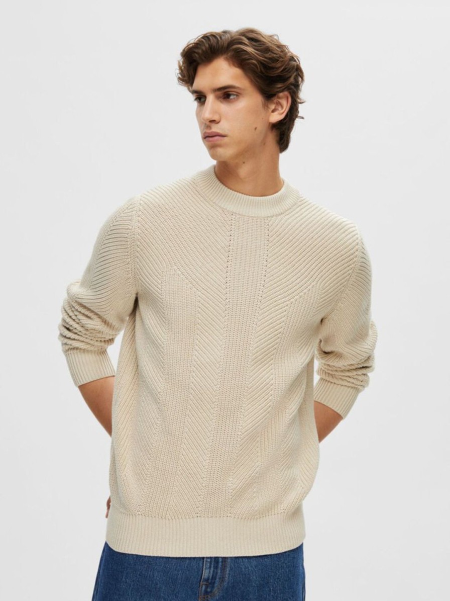 Miehet Selected Homme Neulepuserot | Carl Ls Knit Stu Crew Neck -Neulepusero