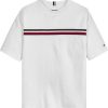 Lapset Tommy Hilfiger T&Paidat | Global Stripe Pique -T-Paita Valkoinen