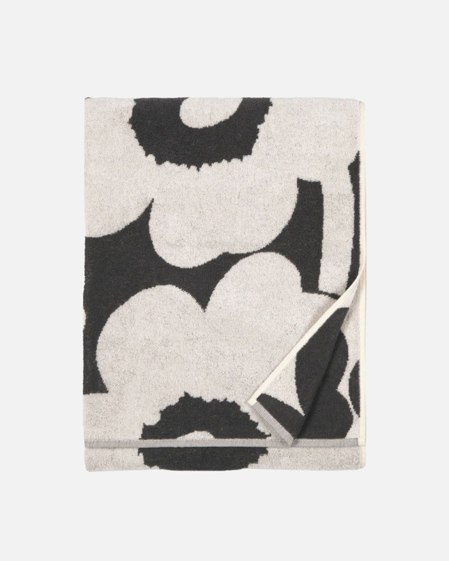 Koti Marimekko | Unikko-Kylpypyyhe 70X150Cm Black&White