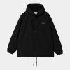 Miehet Carhartt WIP Toppa& Ja Untuvatakit | Hooded Coach -Takki Musta