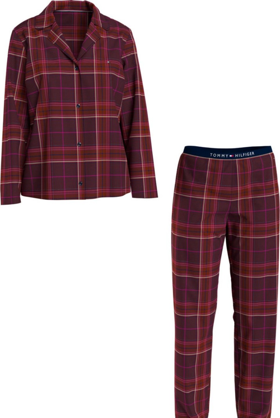 Naiset Tommy Hilfiger Yoasut | Full Flannel -Pyjamasetti