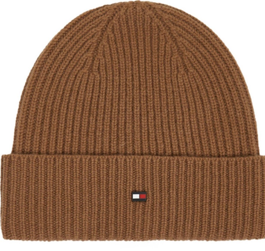 Miehet Tommy Hilfiger Pipot | Th Cashmere Plaque -Pipo Ruskea