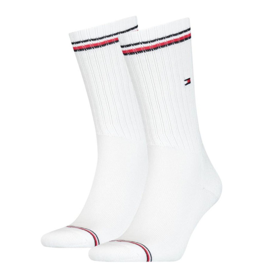 Miehet Tommy Hilfiger Sukat | Iconic Sock - Sukat Valkoinen