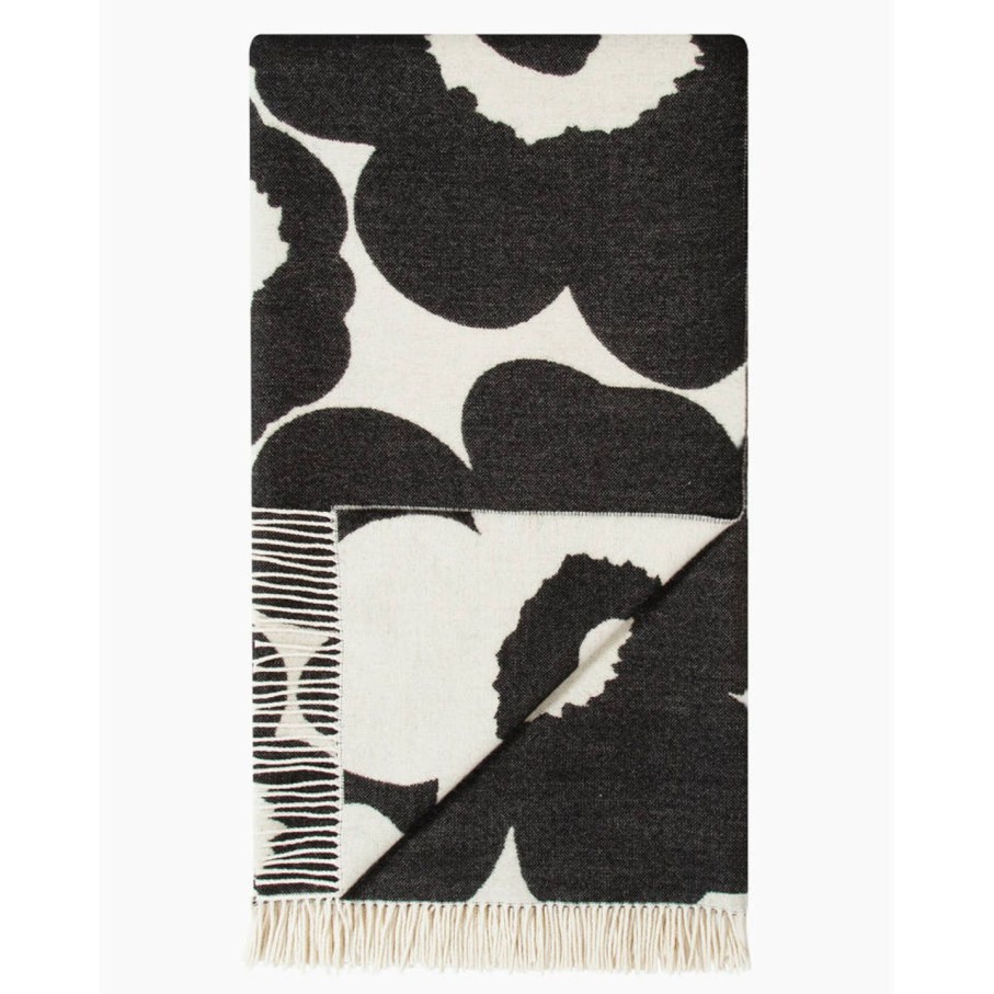 Koti Marimekko | Unikko-Huopa 130X180Cm Black&White